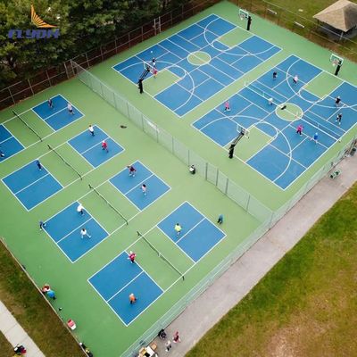 قیمت مناسب 3mm کریستال شن و ماسه آکریلیک پوشش رول نصب Pickleball دادگاه تشک برخط
