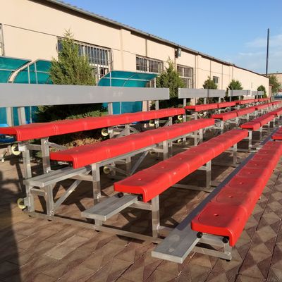 قیمت مناسب سفید کننده های فلزی قابل حمل استادیوم در فضای باز مواد آلومینیومی با صندلی های پلاستیکی برخط