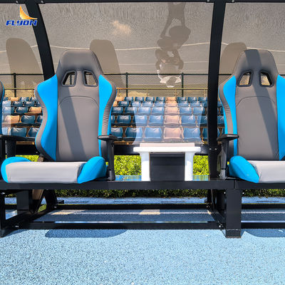 قیمت مناسب نیمکت جایگزین قابل حمل آلومینیومی با نصب مونتاژ و 5 سال گارانتی برای پناهگاه تیم استادیوم فوتبال برخط