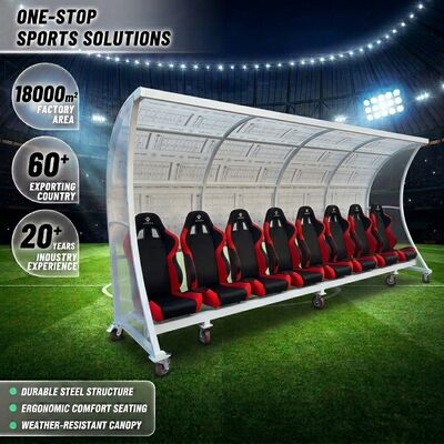 قیمت مناسب تیم فوتبال قابل برنامه ریزی Dugout با سقف کامپیوتر مقاوم در برابر آب و هوا و ضمانت 3 ساله پناهگاه قابل حمل نیمکت برخط