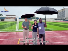 تمام آب و هوا مسير هاي رياضي پلي اورتاني بر روي پايه سيمان بتني براي بهترين عملکرد