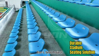 صندلی Eco L استادیوم بادوام از HDPE قالب‌گیری شده